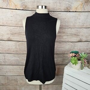Dolan‎ Mock Neck Sleeveless Tank Top Casual Everyday Basic Black XL